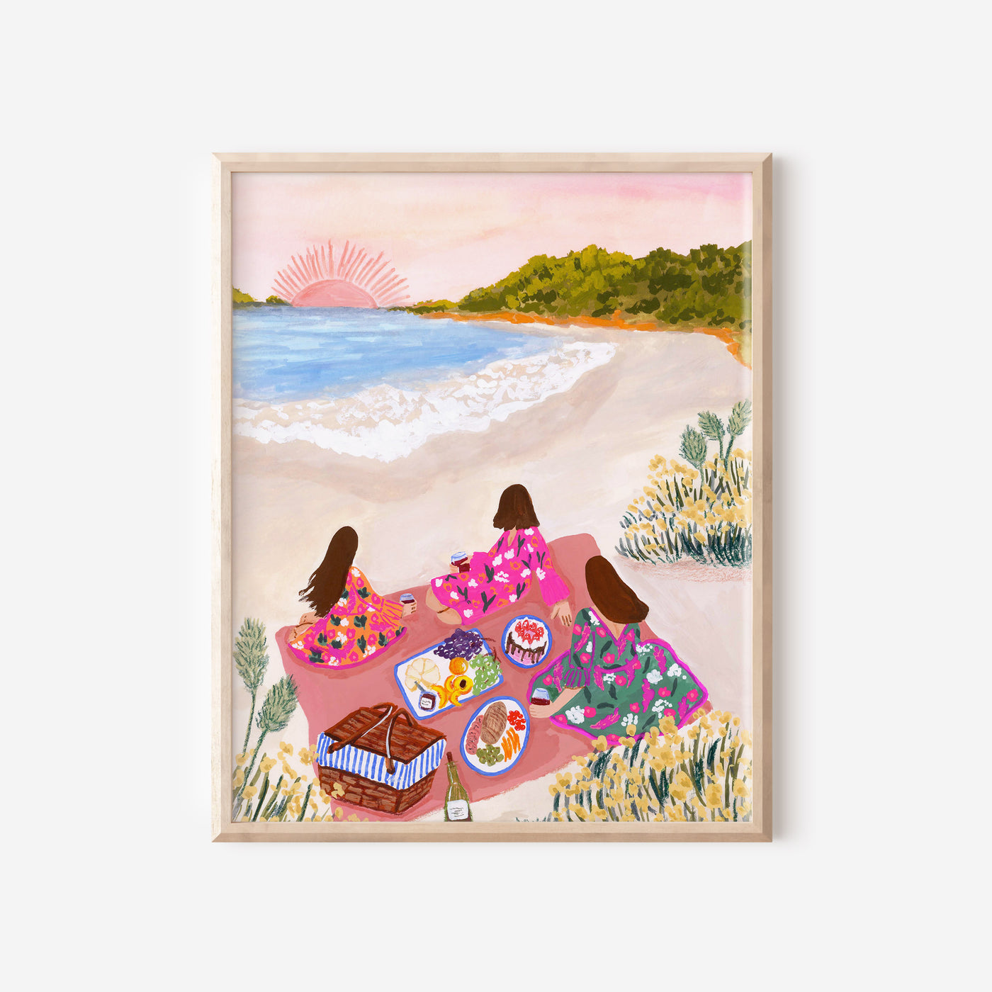 "Beach Picnic" Art Print